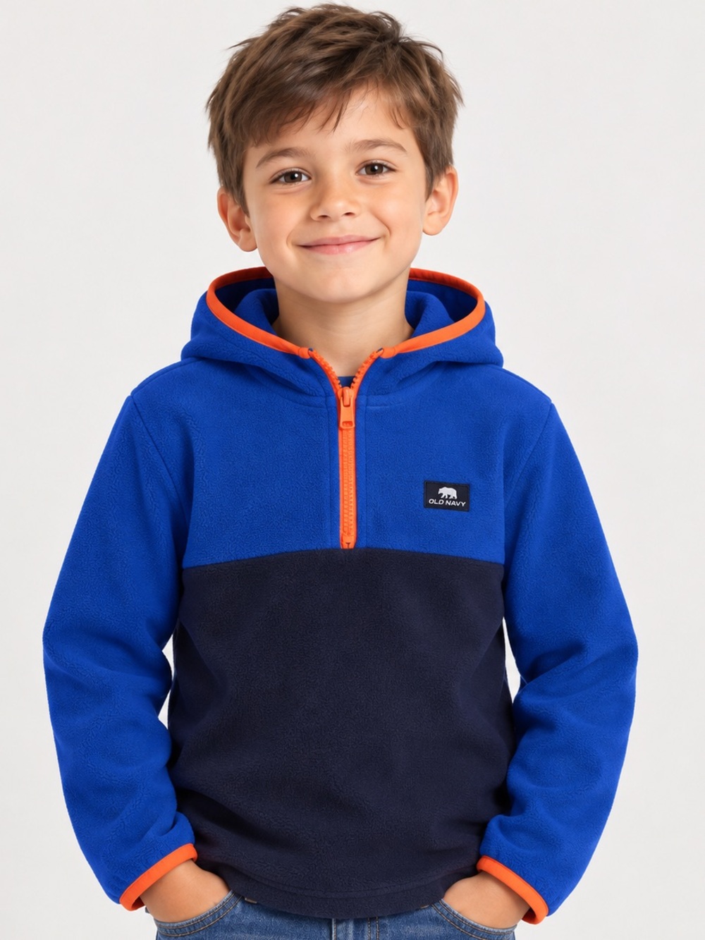 Old Navy Blue Fleece Hoodie Boys Size S (6-7)